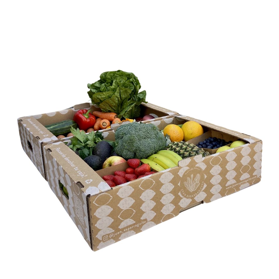 Canasta familiar de frutas y verduras Juan Esparraguito