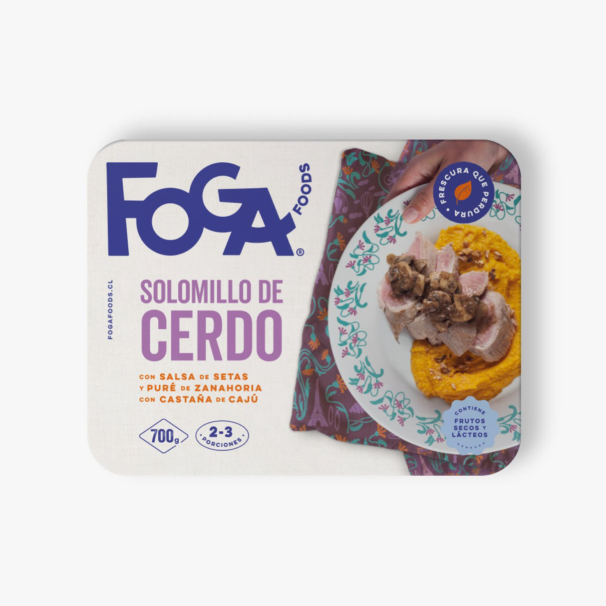 Foga Solomillo de Cerdo y Puré de Zanahorias (2-3 p.)