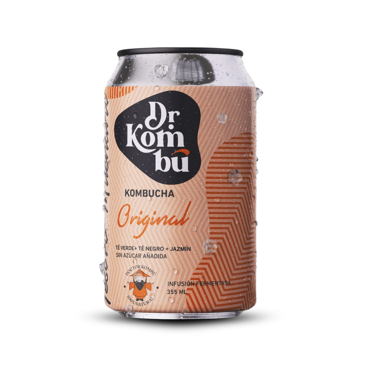 Kombucha sabor original Té Verde, Té Negro y Té de Jazmín 355 ml