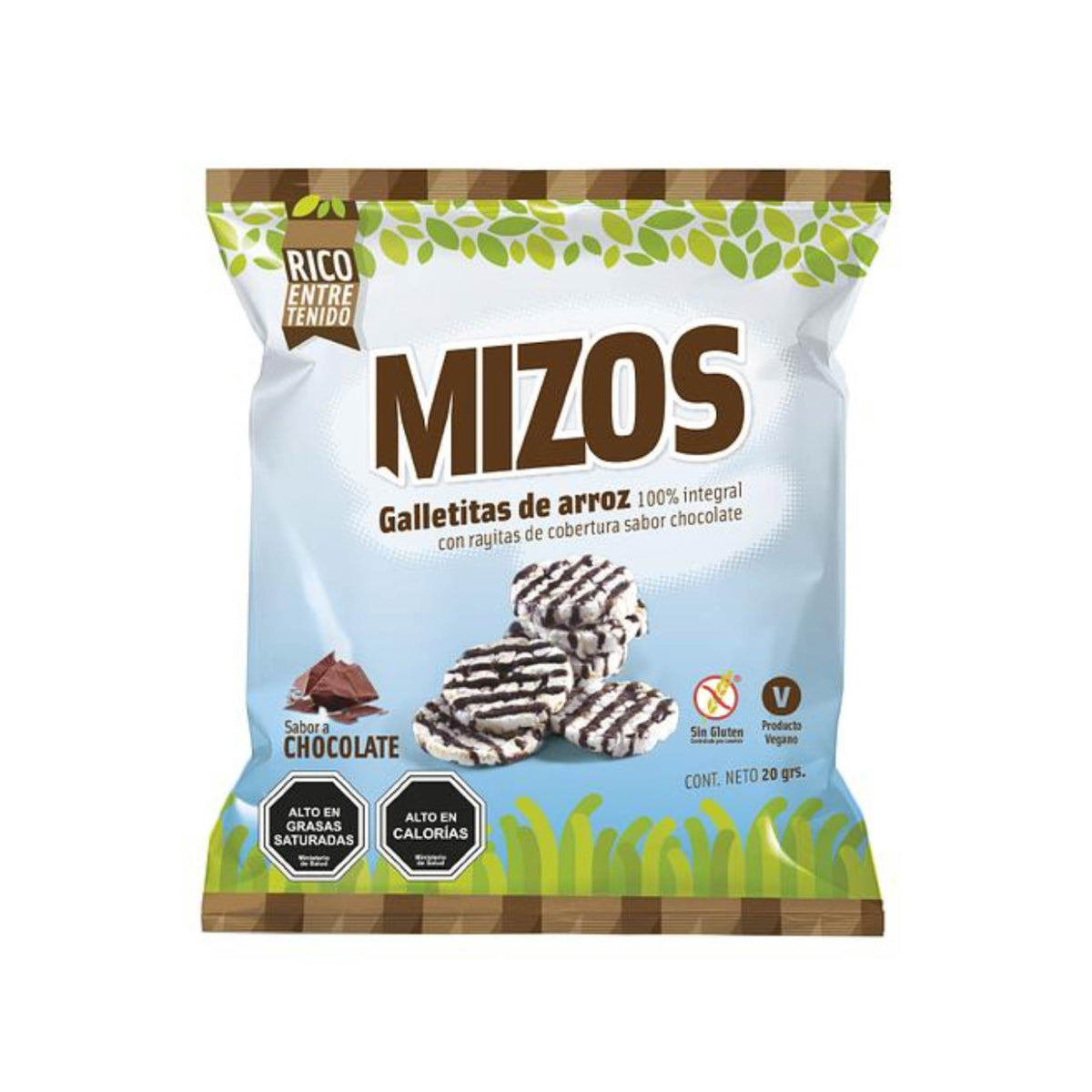 Galletas de Arroz Mizos Chocolate 20 g sin gluten a domicilio en Santiago