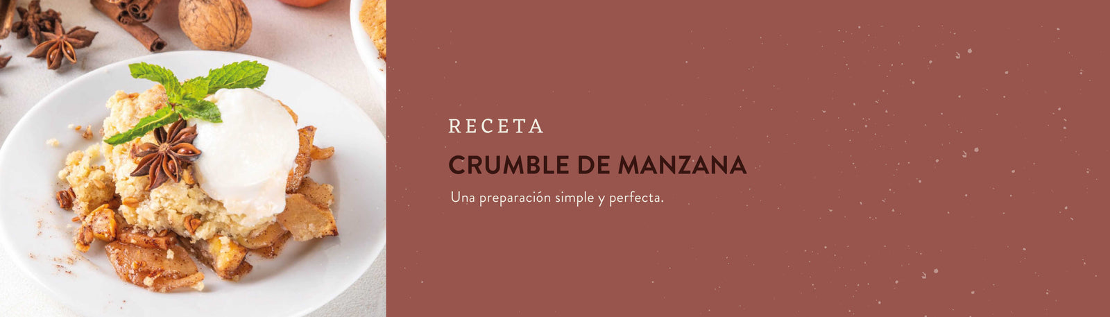 Receta cumble de manzana fresca