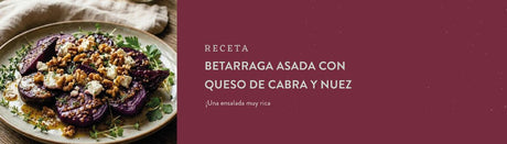 Receta betarraga asada con queso de cabra y nueces