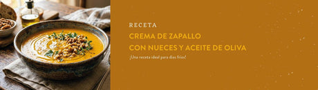Receta crema de zapallo con nueces y aceite de oliva | Juan Esparraguito
