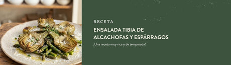 Ensalada tibia de alcachofas y espárragos