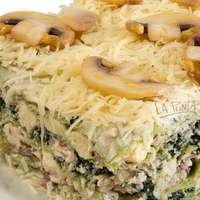 Lasaña Espinaca champiñon La Punta (6-8 pers)