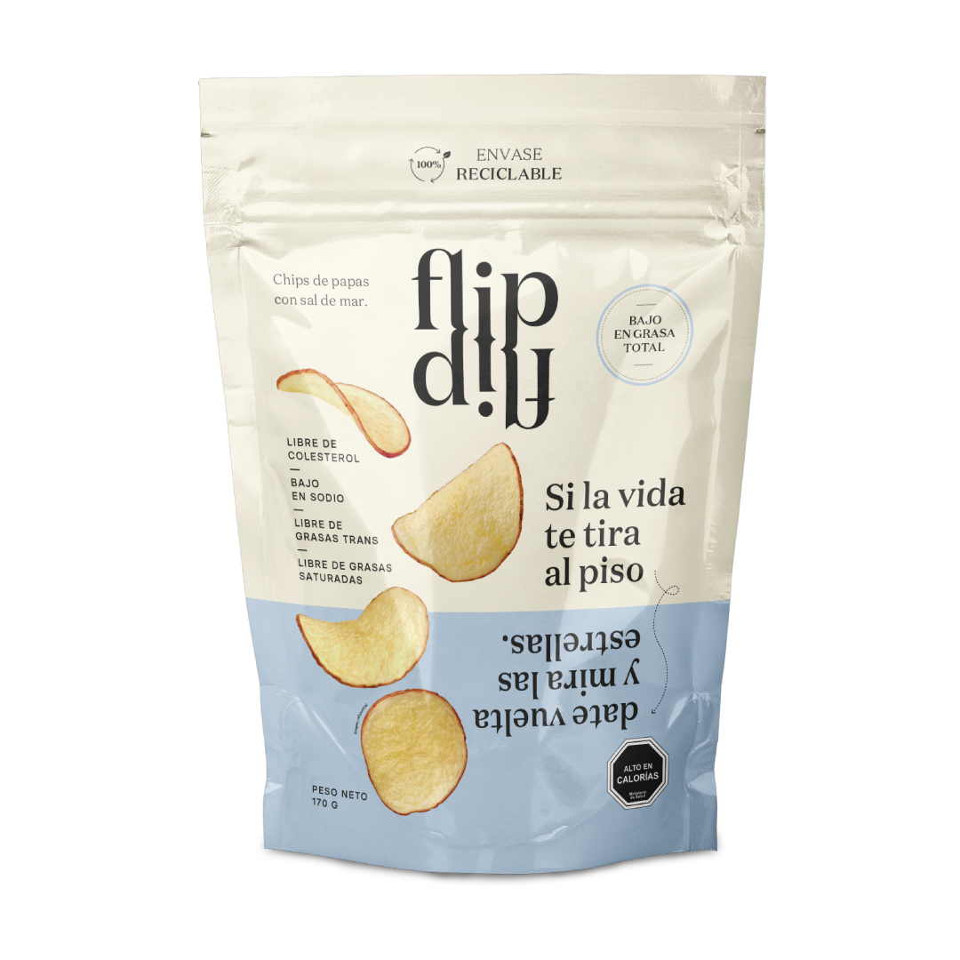 Chips de Papas con Sal de Mar Flip 140 Gr