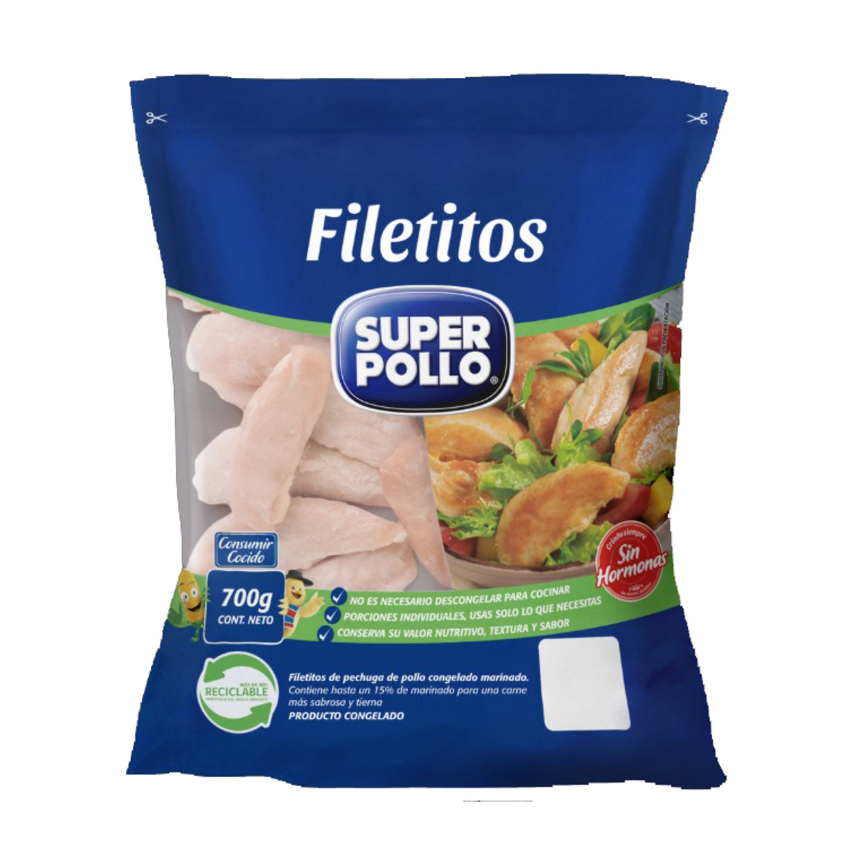 Pollo filetito congelado (700 gr)