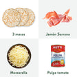 Pack de pizza de jamón serrano