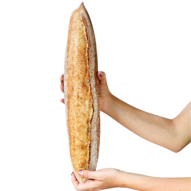 Baguette artesanal La Popular de masa madre 500 g con corteza crujiente, a domicilio en Santiago