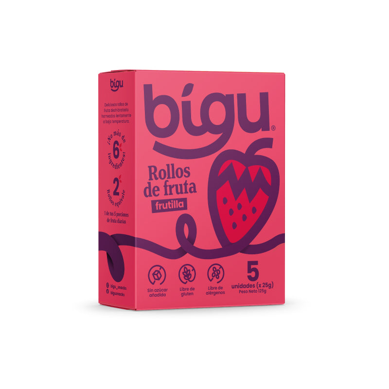 Rollos de Fruta Bigu frutilla (125 grs)