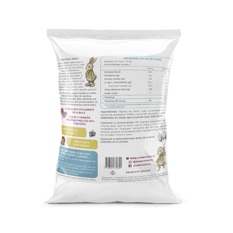 Snack saludable a domicilio en Santiago. Puffs Manzana Arándano Kuna Foods 10 g, snack infantil sin azúcar añadida y libre de gluten