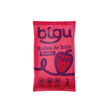 Snack saludables a domicilio en Santiago.Rollos de fruta Bigu sabor frutilla 25 g, envase individual con 2 rollitos, sin azúcar añadida y libres de gluten