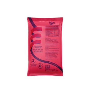 Snack saludables a domicilio en Santiago.Rollos de fruta Bigu sabor frutilla 25 g, envase individual con 2 rollitos, sin azúcar añadida y libres de gluten