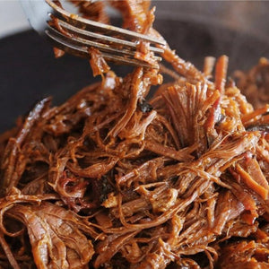 Smoked Pulled Brisket Prime Smokers 500 g congelado, tapapecho de vacuno ahumado lentamente y deshilachado, sellado al vacío